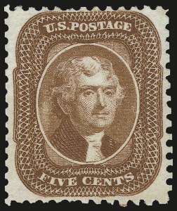 Sale 962, Lot 2303, 1875 Reprint of 1857-60 Issue (Scott 40-47)