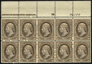 Sale 962, Lot 2467, 1870-88 Bank Note Issues (Scott 134-218)
