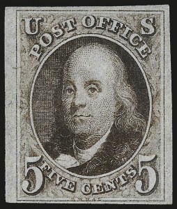 Sale 967, Lot 4068, 1847 Issue (Scott 1-2)