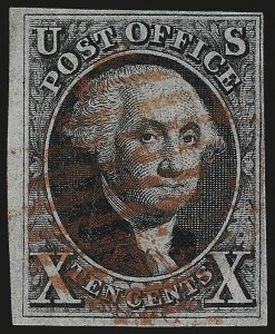 Sale 967, Lot 4076, 1847 Issue (Scott 1-2)