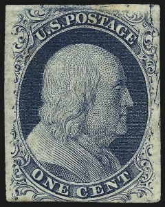 Sale 967, Lot 4085, 1851-56 Issue (Scott 5-17)