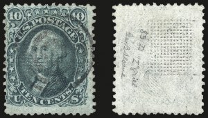 Sale 967, Lot 4190, 1867-68 Grilled Issue (Scott 79-101), including the 10c Z Grill