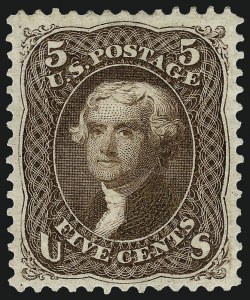 Sale 967, Lot 4217, 1875 Re-Issue of 1861-66 Issue (Scott 102-111)