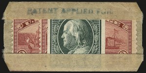 Sale 967, Lot 4626, Private Vending & Affixing Machine Perforations (U.S.A.V.M. Co.)