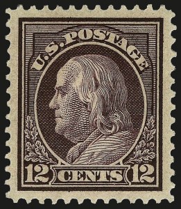 Sale 967, Lot 4739, 1912-14 Washington-Franklin Issue (Scott 405-423)