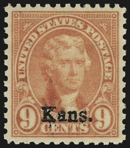 Sale Number 967, Lot Number 4998, Kans.-Nebr. Overprints (Scott 659-678)