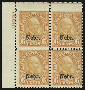 Sale 967, Lot 5009, Kans.-Nebr. Overprints (Scott 659-678)
