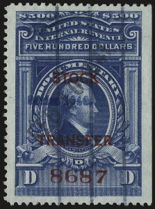 Sale 967, Lot 5272, Revenues (Proprietary and Stock Transfer)