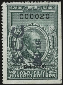 Sale 967, Lot 5275, Revenues (Proprietary and Stock Transfer)