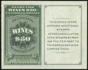Sale 967, Lot 5280, Revenues (Wine Stamps)