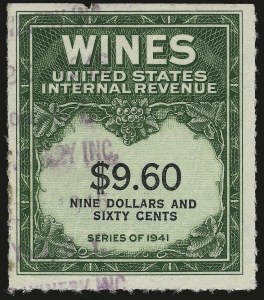 Sale 967, Lot 5285, Revenues (Wine Stamps)