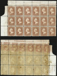 Sale 968, Lot 118, 1868 Regular-Production Grilled Issue (F Grill, Scott 92-100)