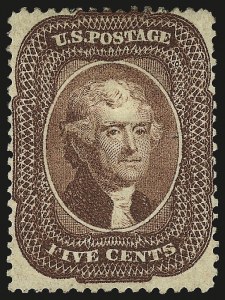 Sale 968, Lot 35, 1857-60 Issue (Scott 18-39)