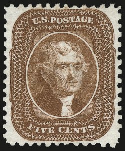 Sale Number 968, Lot Number 57, 1875 Reprint of 1857-60 Issue (Scott 40-47)