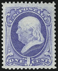 Sale 968A, Lot 184, 1870 National Bank Note Co. Ungrilled Issue (Scott 145-155)