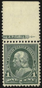 Sale 968A, Lot 338, 1898 Bureau Change of Colors (Scott 279-284)