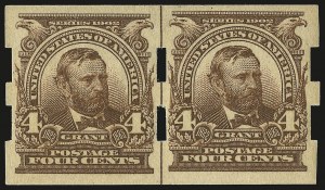 Sale 968B, Lot 388, 1902-08 Issue (Scott 314A single, pair and line pair)
