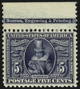 Sale Number 968B, Lot Number 424, 1904 Louisiana Purchase, Jamestown Issues (Scott 323-330)