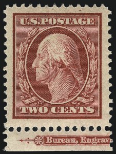 Sale 968B, Lot 426, 1908-10 Washington-Franklin Issues (Scott 331-356)