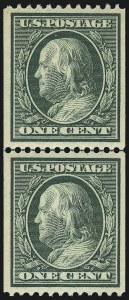 Sale 968B, Lot 485, 1910-13 Washington-Franklin Issue (Scott 374-388)