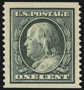 Sale 968B, Lot 491, 1910-13 Washington-Franklin Issue (Scott 374-388)