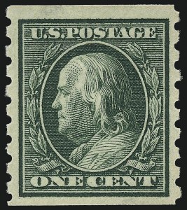 Sale 968B, Lot 500, 1910-13 Washington-Franklin Issue (Scott 390-396)