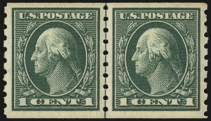 Sale 968B, Lot 526, 1912-14 Washington-Franklin Issue (Scott 405-423)