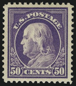 Sale 968B, Lot 537, 1912-14 Washington-Franklin Issue (Scott 405-423)