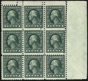 Sale 968B, Lot 543, 1913-15 Washington-Franklin Issues (Scott 424-460)