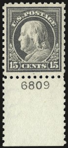 Sale 968B, Lot 554, 1913-15 Washington-Franklin Issues (Scott 424-460)