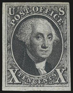 Sale 972, Lot 3011, 1847 Issue (Scott 1-2)