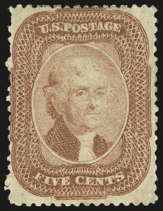 Sale 972, Lot 3038, 1857-60 Issue (Scott 18-39)