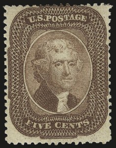 Sale 972, Lot 3040, 1857-60 Issue (Scott 18-39)
