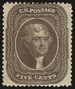 Sale 972, Lot 3042, 1857-60 Issue (Scott 18-39)