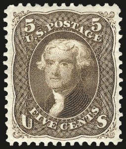 Sale 972, Lot 3105, 1875 Re-Issue of 1861-66 Issue (Scott 102-111)