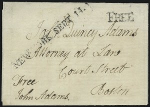 Sale 973, Lot 3, Autographs, Free Franks and Stampless Covers