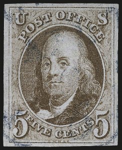 Sale Number 975, Lot Number 1077, 1847 Issue (Scott 1-2)