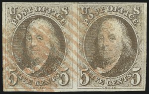 Sale 975, Lot 1079, 1847 Issue (Scott 1-2)