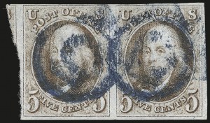 Sale 975, Lot 1080, 1847 Issue (Scott 1-2)