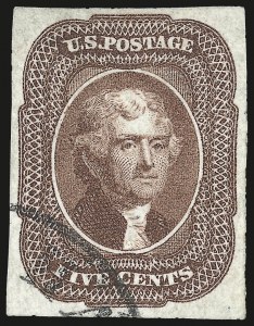 Sale 975, Lot 1136, 1851-56 Issue (Scott 5-17)