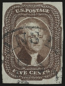 Sale 975, Lot 1137, 1851-56 Issue (Scott 5-17)