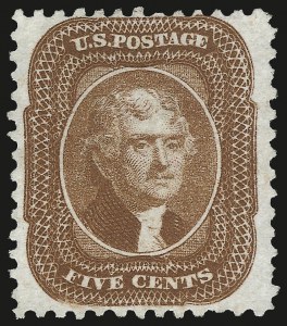 Sale 975, Lot 1236, 1875 Reprint of 1857-60 Issue (Scott 40-47)