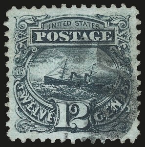 Sale 975, Lot 1354, 1869 Pictorial Issue (Scott 112-122), 12c Green (117) Sale 975, Lot 1354, 1869 Pictorial Issue (Scott 112-122)