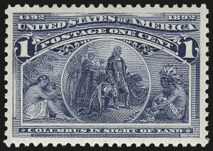 Sale 975, Lot 1475, 1893 Columbian Issue (1c thru 8c, Scott 230-236)