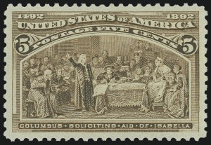 Sale 975, Lot 1497, 1893 Columbian Issue (1c thru 8c, Scott 230-236)