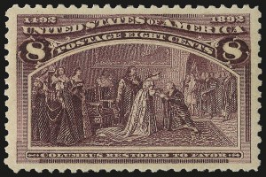 Sale 975, Lot 1512, 1893 Columbian Issue (1c thru 8c, Scott 230-236)