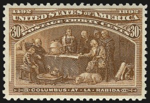 Sale 975, Lot 1525, 1893 Columbian Issue (10c thru $1.00, Scott 237-241)