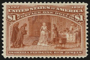 Sale 975, Lot 1534, 1893 Columbian Issue (10c thru $1.00, Scott 237-241)