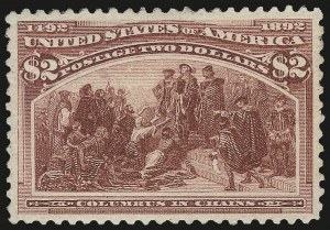 Sale Number 975, Lot Number 1536, 1893 Columbian Issue ($2.00 thru $5.00, Scott 242-245)