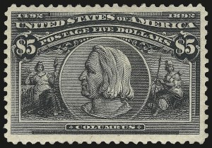 Sale 975, Lot 1549, 1893 Columbian Issue ($2.00 thru $5.00, Scott 242-245)